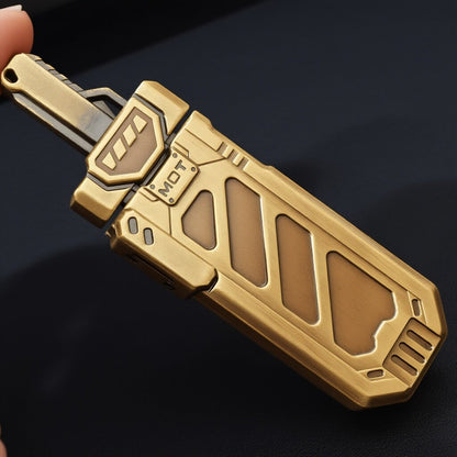 EDC MOT saw Sword Crack Pressure card-pushing mechanical portable high-end metal toy Trendy play stress-relieving fidget Spinner