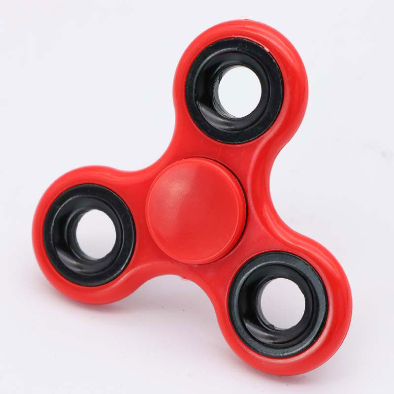 Decompression EDC toy ABS plastic interfinger three-leaf fidget spinner, finger decompression non-punching spinne