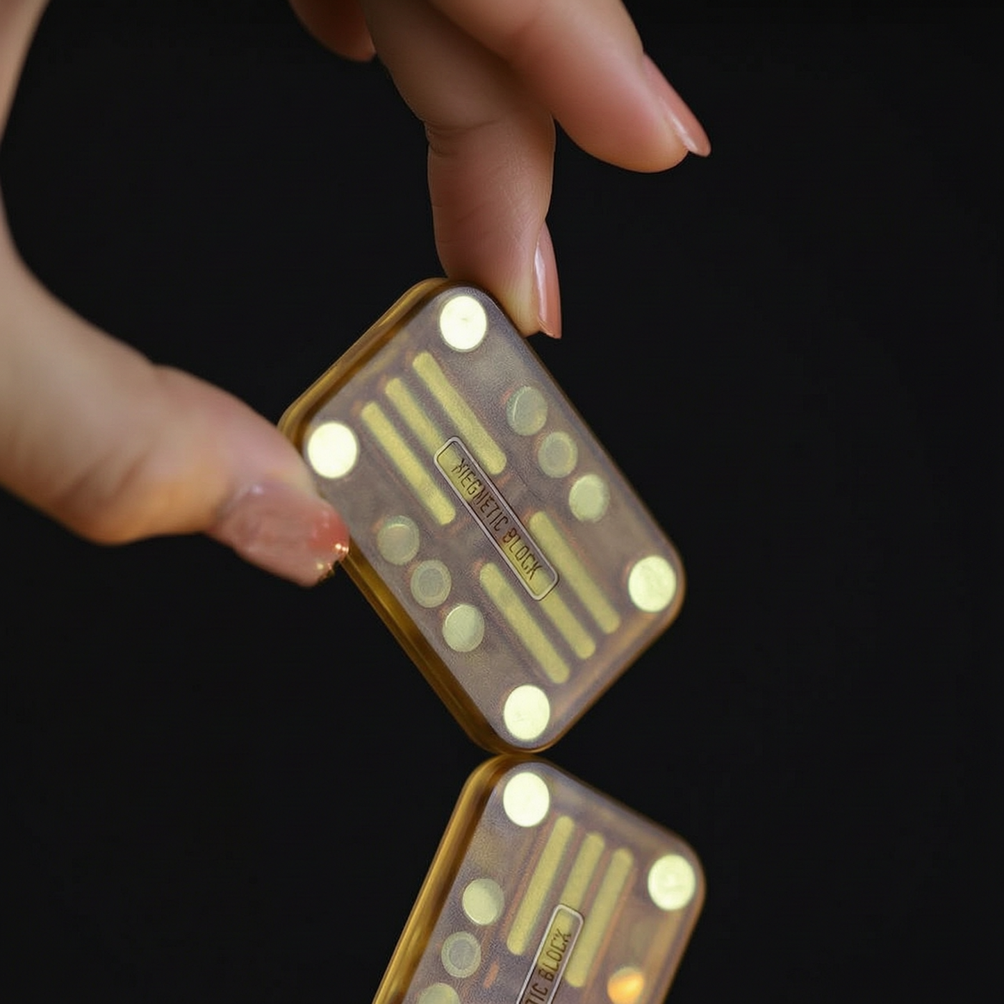 Let's have some fun with the "Finger Play House Magnetic Block Trick Infinite Position Card Pushing Stress-relieving Toy", fingertip Stress-relieving Rice cake EDC