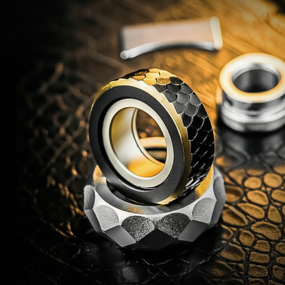Goblin EDC metal ring magnetic section ratchet DIY stress-relieving cyber trendy toy, smooth and stress-relieving