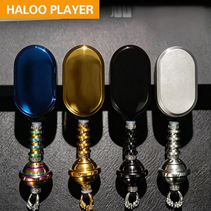 The Hai Sha Ha Lu Player's edc card-pushing and stress-relieving black technology toy fidget gyro handle is a magic tool