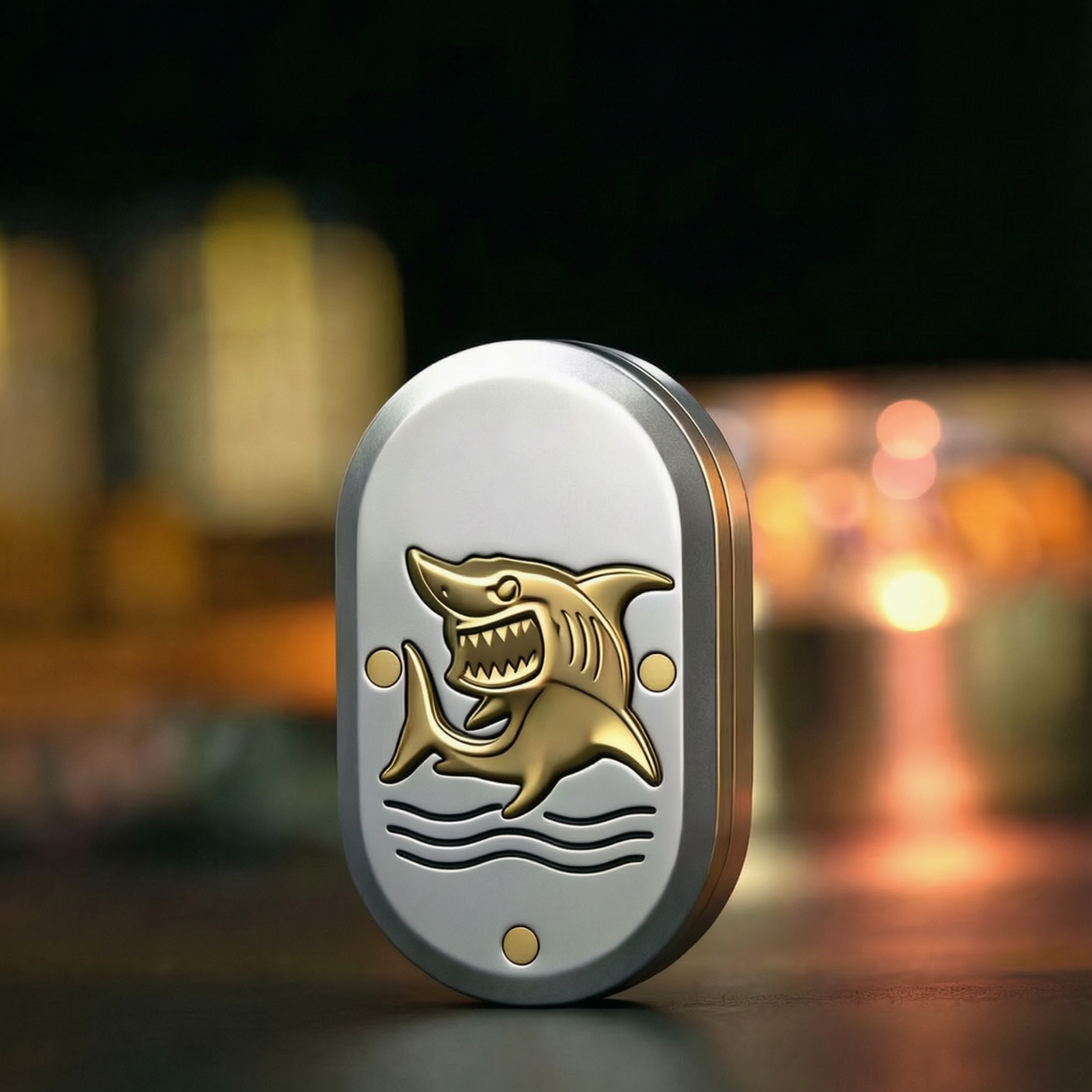 The Hai Sha Ha Lu Player's edc card-pushing and stress-relieving black technology toy fidget gyro handle is a magic tool