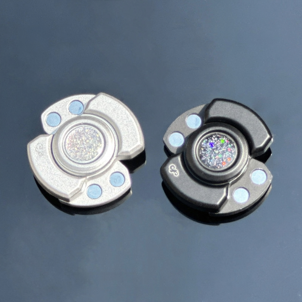 edc Stress-relieving Toy Alloy Three-in-one fidget Spinner, Papa Coin, Finger Stress-relieving Magic Tool, Telegraph clip, card Push