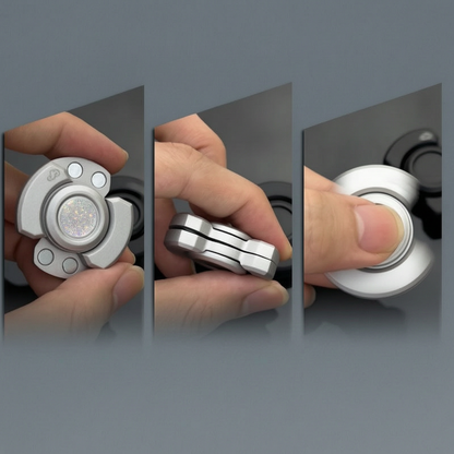 edc Stress-relieving Toy Alloy Three-in-one fidget Spinner, Papa Coin, Finger Stress-relieving Magic Tool, Telegraph clip, card Push