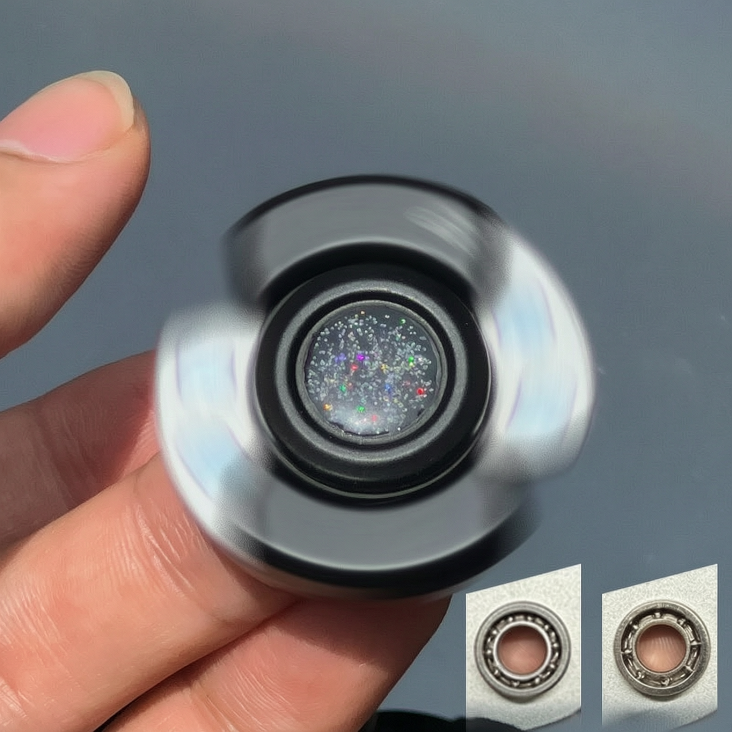 edc Stress-relieving Toy Alloy Three-in-one fidget Spinner, Papa Coin, Finger Stress-relieving Magic Tool, Telegraph clip, card Push