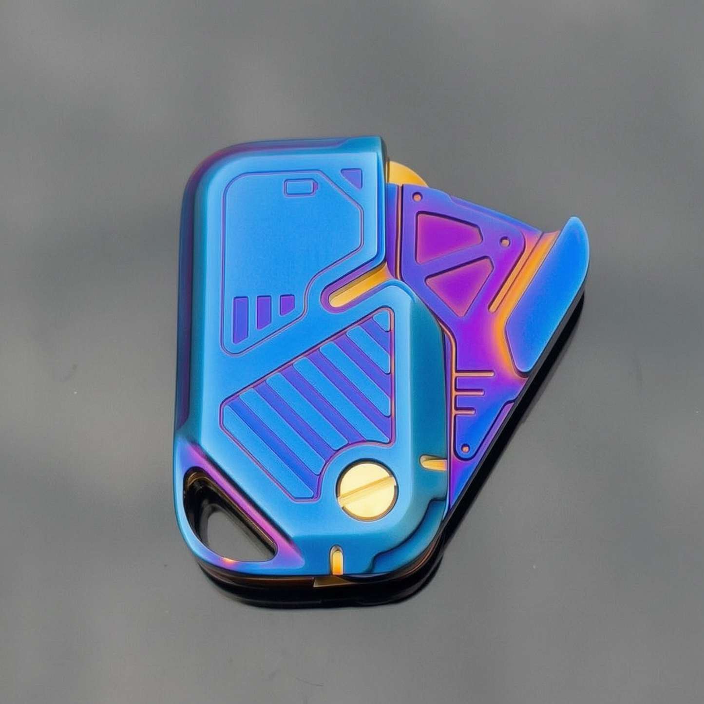 edc stress-relieving toy, card-throwing machine, card-pushing player, playable piece, Papa Coin, adult black technology metal fidget spinner