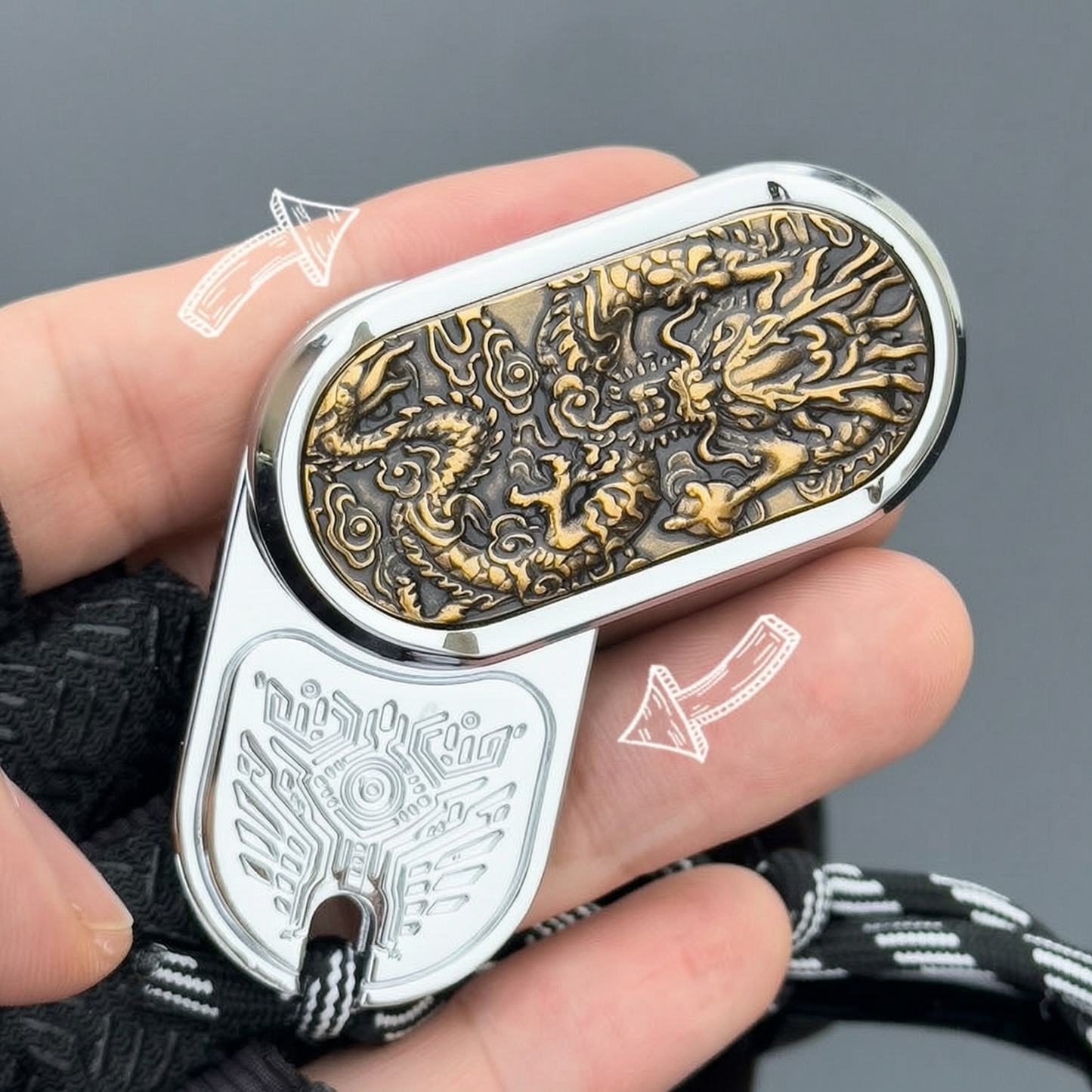edc Stress-relieving toy Card Pushing metal rotating mechanical hand Play piece Papa Coin Rhythm MIX multi-functional grip K