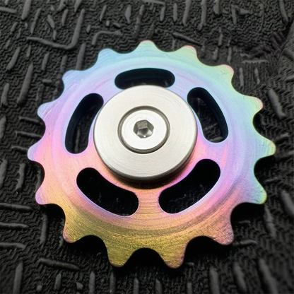 edc stress-relieving toy stainless steel chain gear linkage fingertip gyroscope mechanical hand play piece, a magic tool for adults